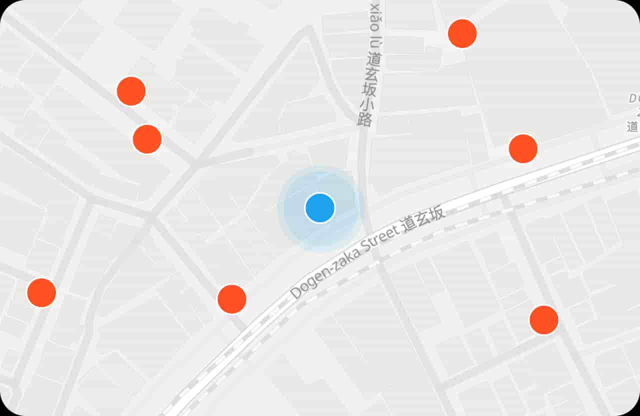 Discover spots nearby